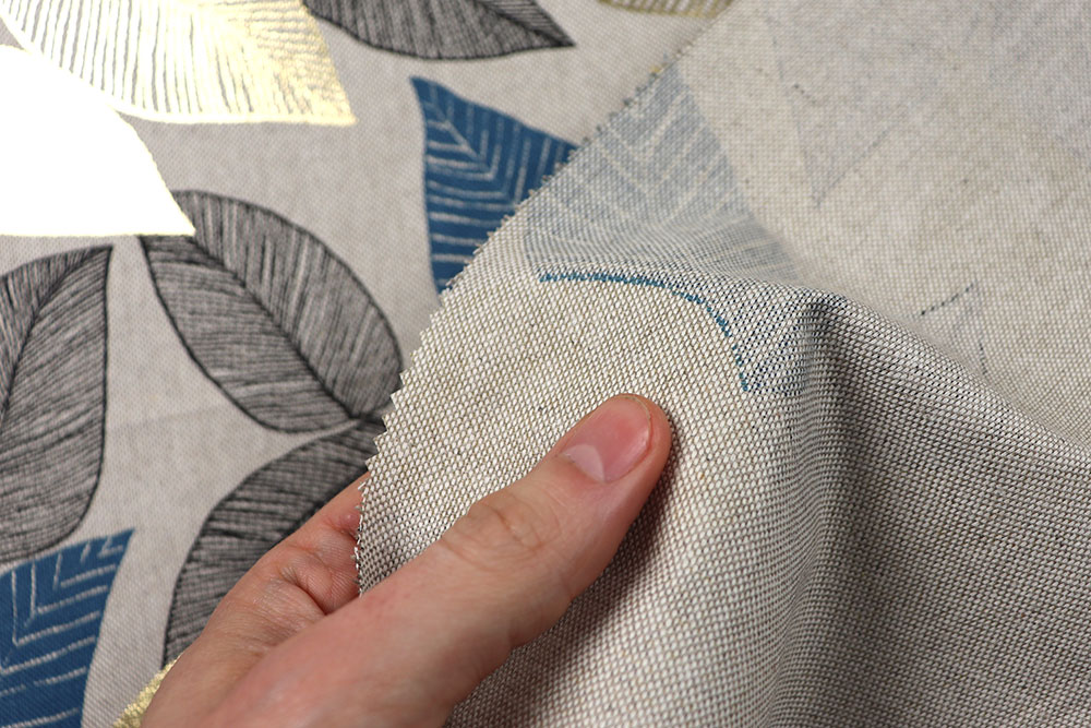 Dekostoff Premium-Glanz - Golden Leaves