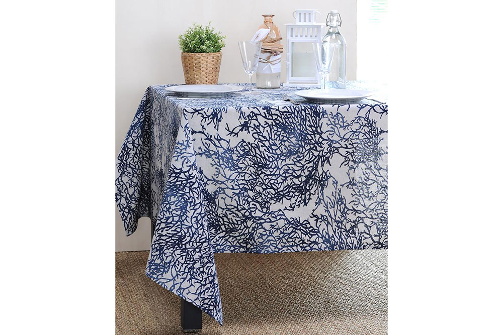 Dekostoff Premium - Korallenriff - Nachtblau