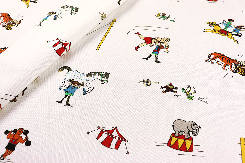 Dekostoff - Pippi im Zirkus