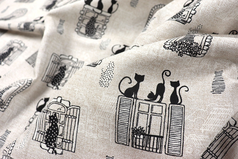 Dekostoff - Katzen daheim