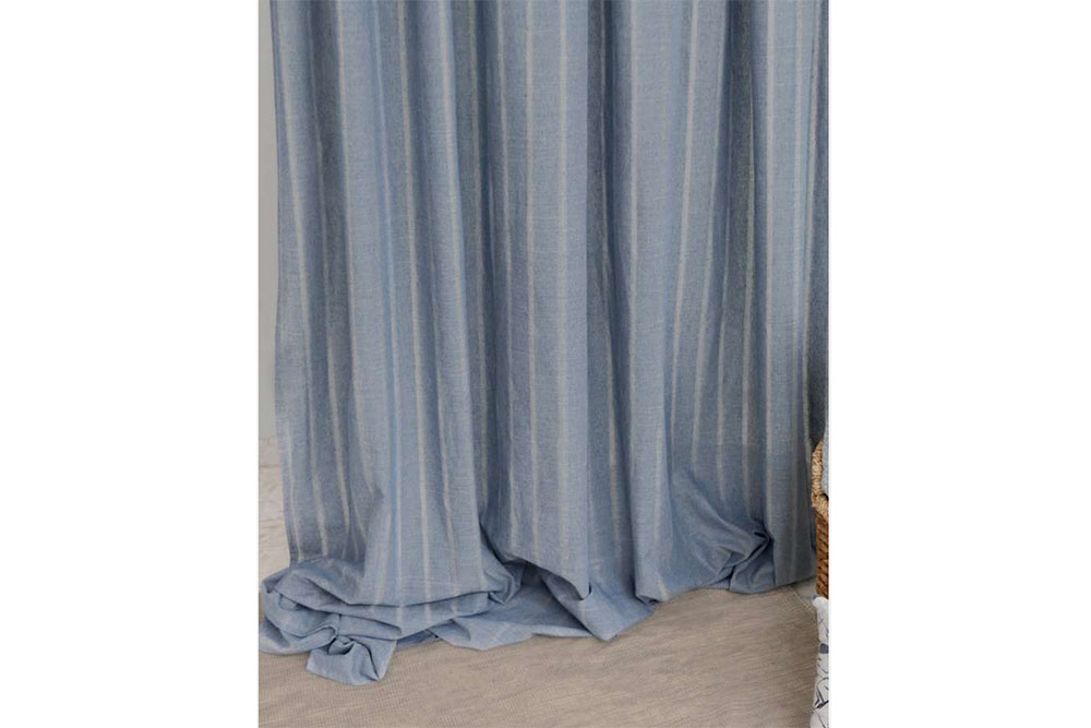 Gardinenstoff aus Jeansresten - Streifen - 300 cm