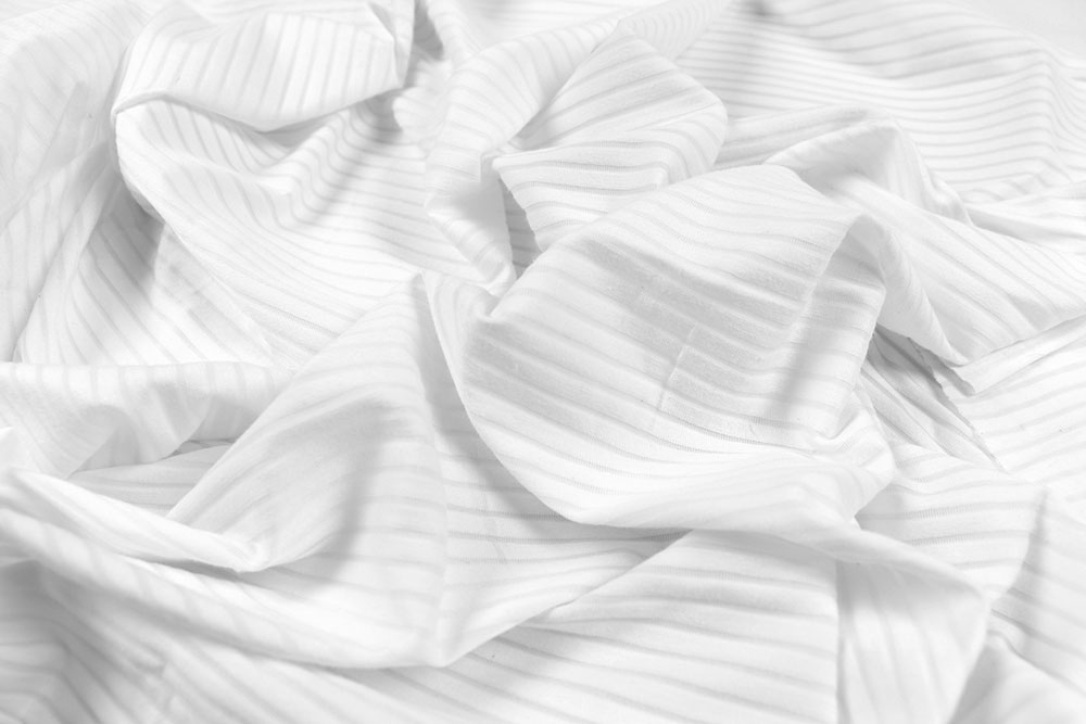 Tanzkleiderstoff - Streifenstruktur - Weiß