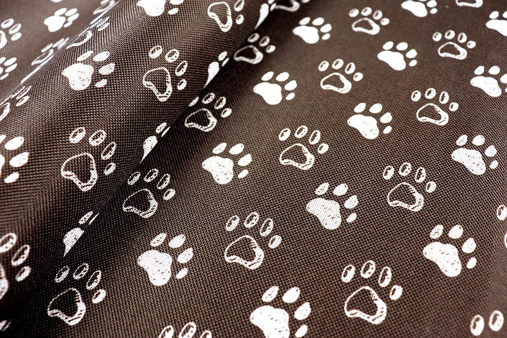 Polyesterstoff wasserabweisend - Tatze - Braun