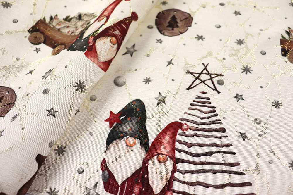 Jacquard Glitzer - Wichtel-Weihnacht