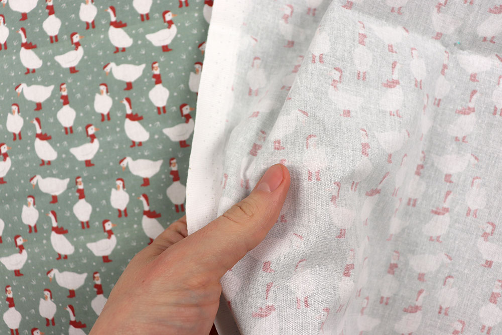 Baumwollstoff - Weihnachts-Gans