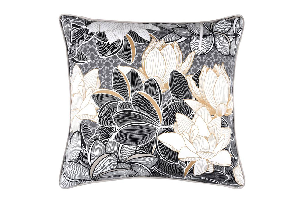 Baumwollsatin - Lotus Black