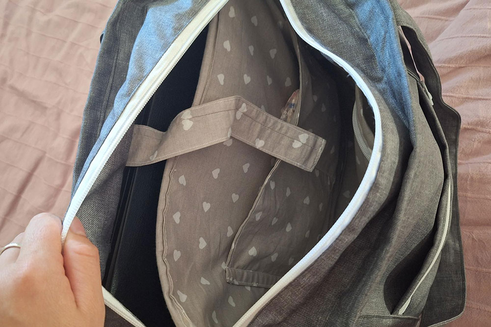 Baumwollstoff - Herzen - 295 cm - Hellgrau