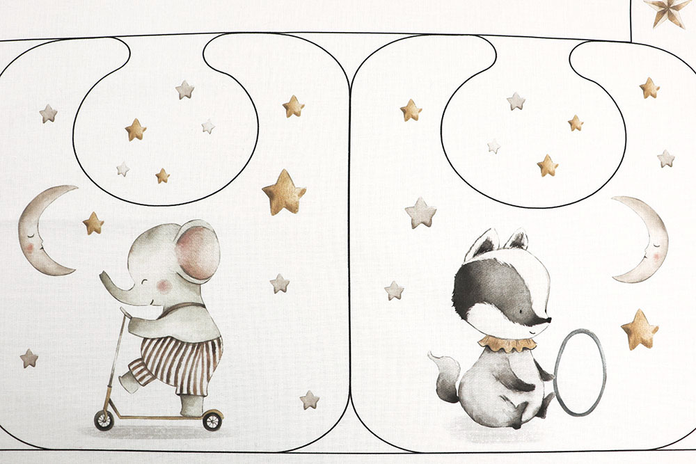 Baumwoll-Panel - Baby-Tiere