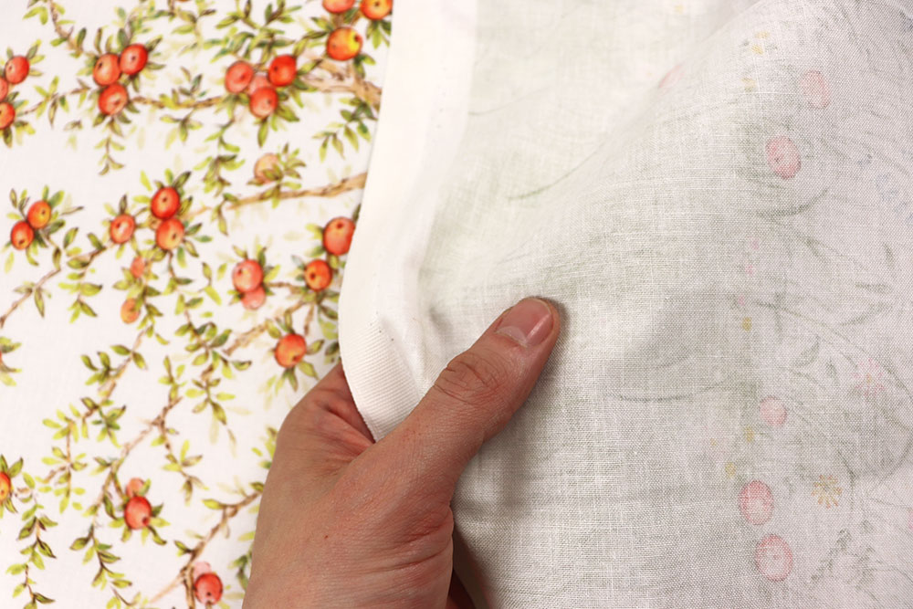 Baumwoll-Dekostoff Digital - Mädchen im Garten