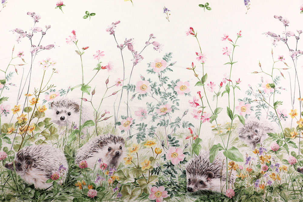 Baumwoll-Dekostoff Digital - Igelwiese