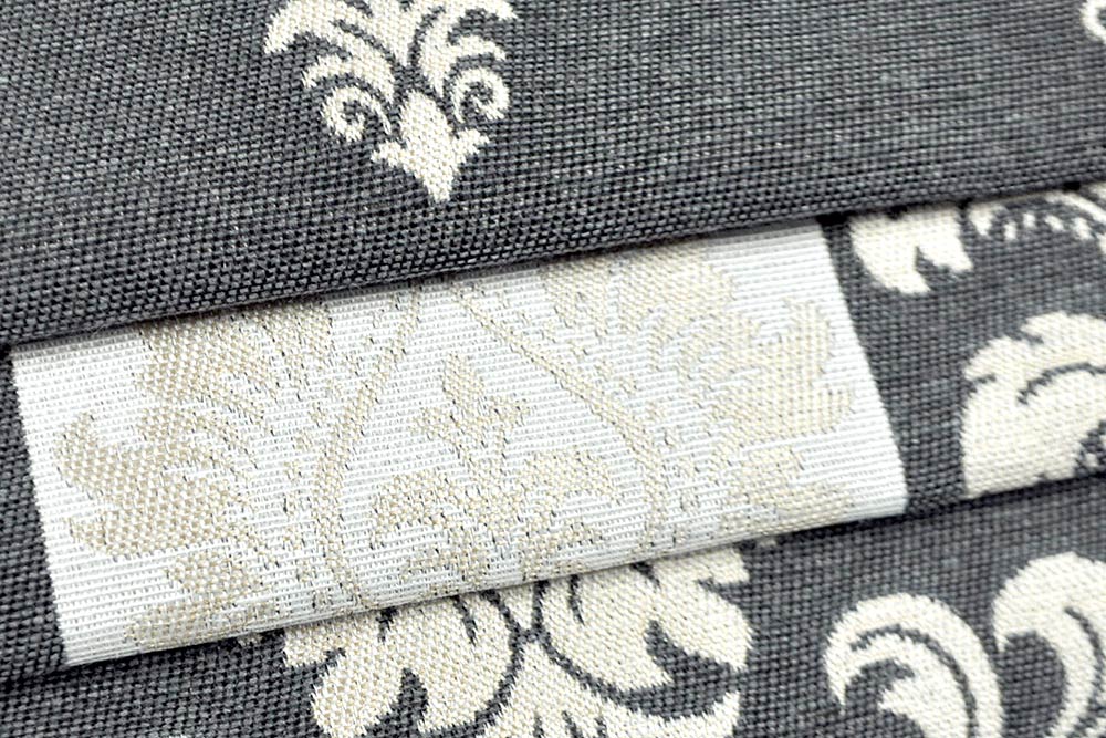 Jacquard - Barock-Lilie - Grau