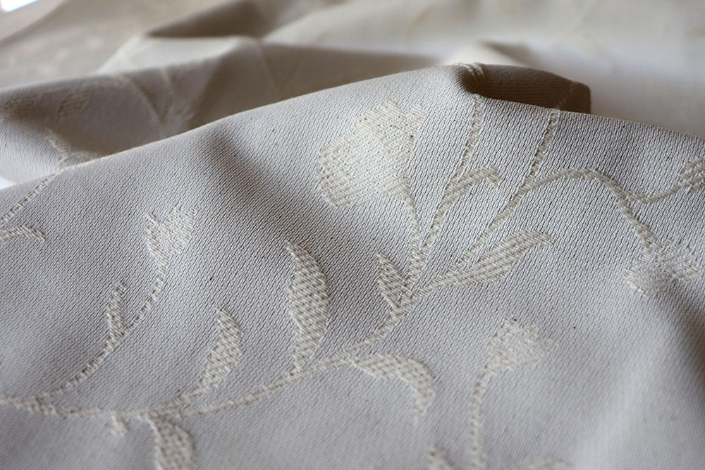 Dekostoff Jacquard Nature - Blütenranken