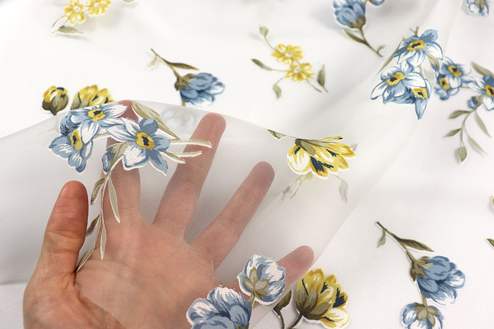 Gardinenstoff Bleiband - Blümchen - 300 cm