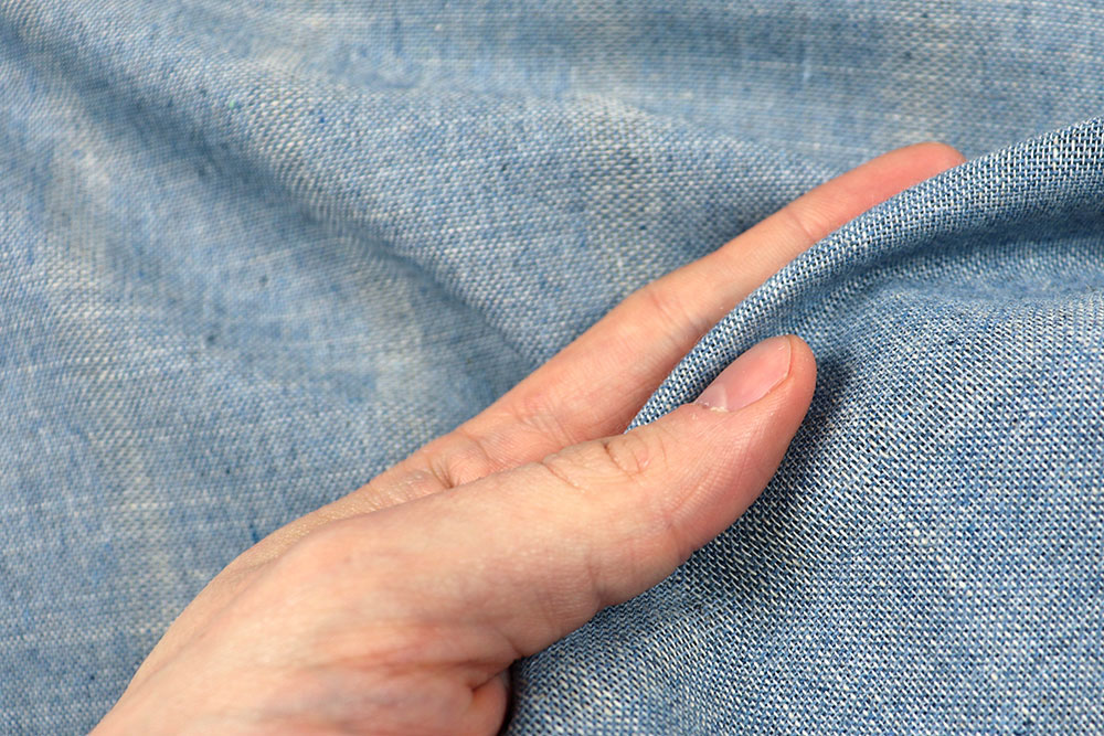 Gardinenstoff aus Jeansresten - Streifen - 300 cm