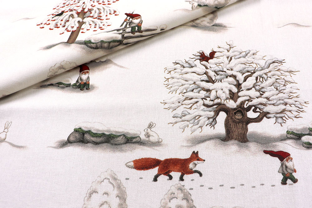 Dekostoff Premium Scandinavia - Fuchs und Wichtel