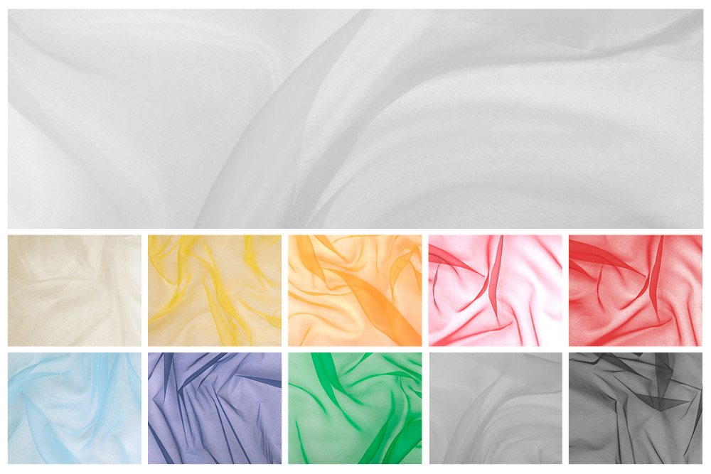 Organza - permanent schwer entflammbar - 300 cm