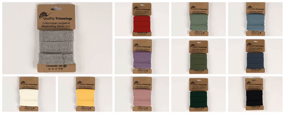 Jersey-Schrägband - Kombi - Uni