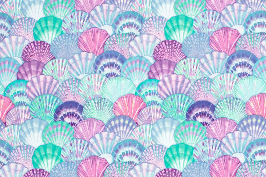 Badeanzugstoff Recycling - Muscheln