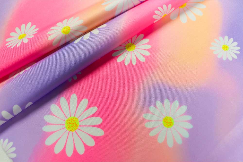 Badeanzugstoff - Rainbow Flowers