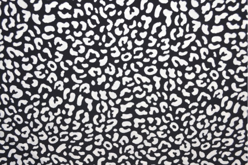Badeanzugstoff - Black Leopard