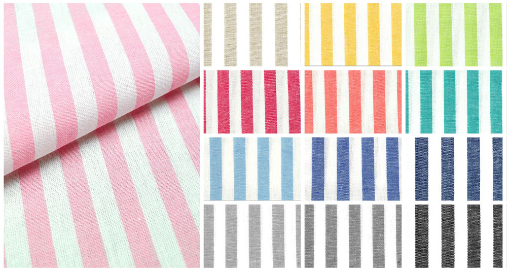 Baumwollstoff Längsstreifen - 1 cm - Alpenluft