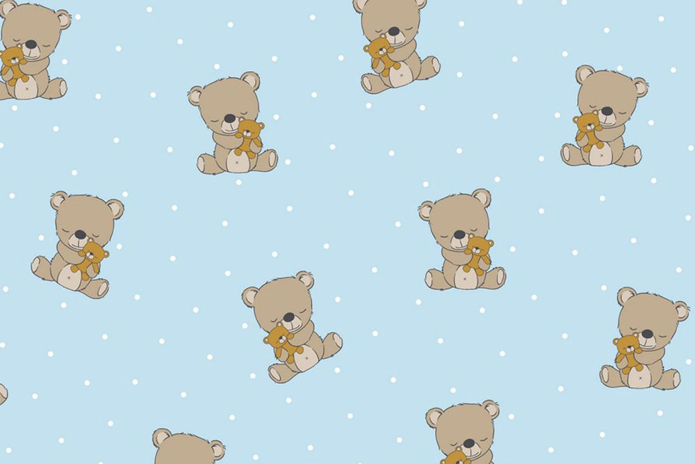 Baumwollstoff - Teddys - Bio