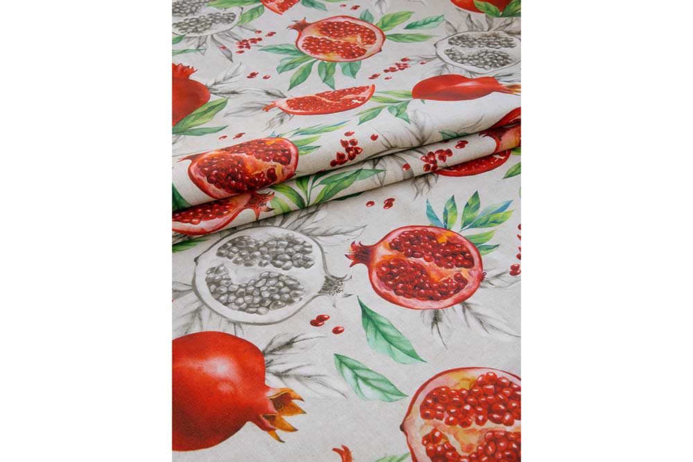 Dekostoff Recycling - Granatapfel