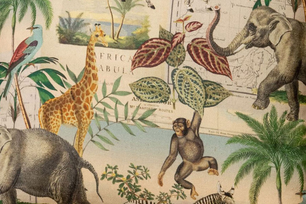 Dekostoff - Dschungel-Tiere - 280 cm