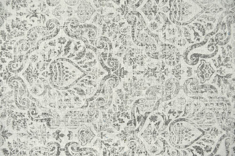 Recycling-Dekostoff - Vintage Barock - Grau - 280 cm