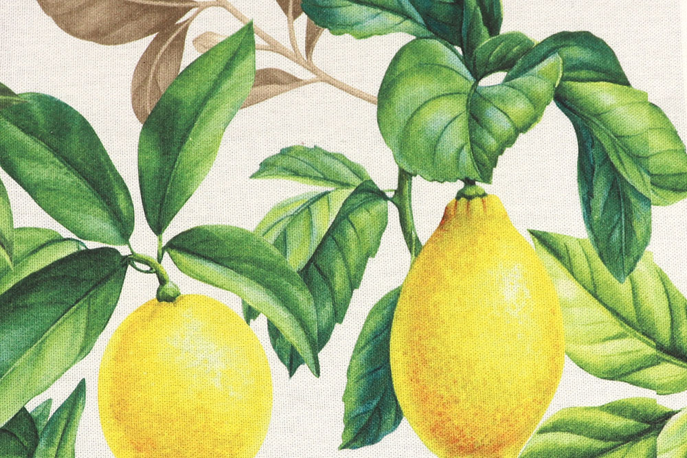 Recycling-Dekostoff - Zitrone