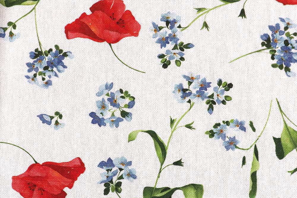 Recycling-Dekostoff - Vergissmeinnicht - 280 cm