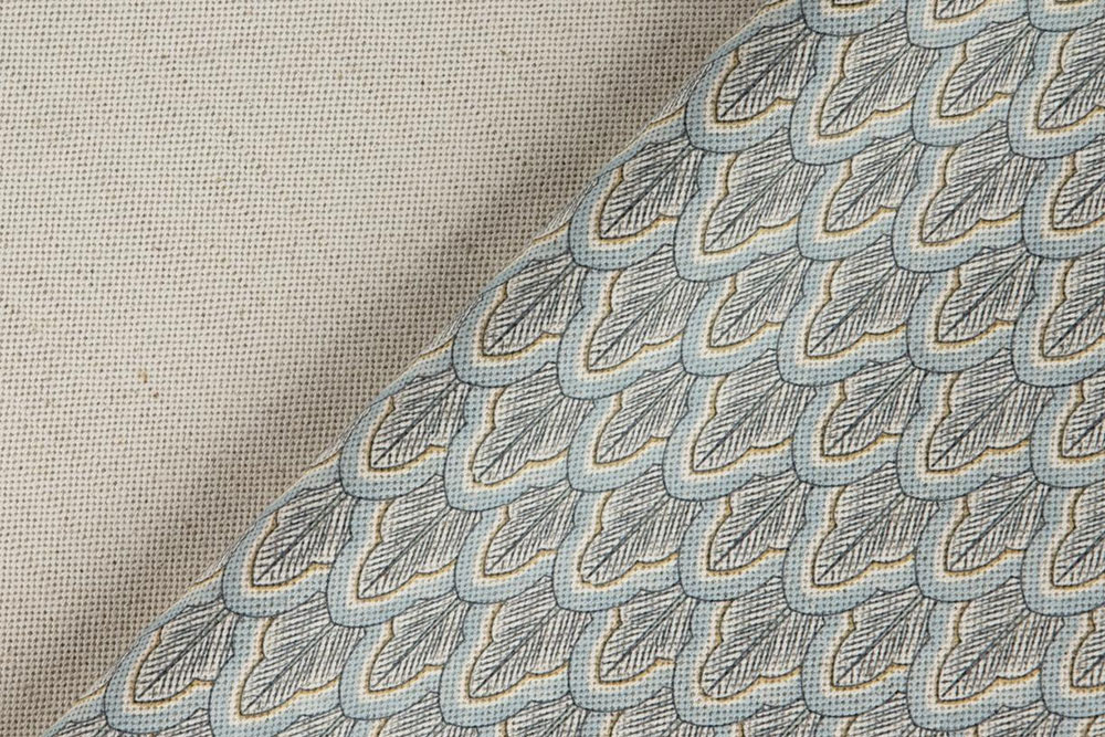 Möbelstoff Leinen deluxe - London - Sky Leaves