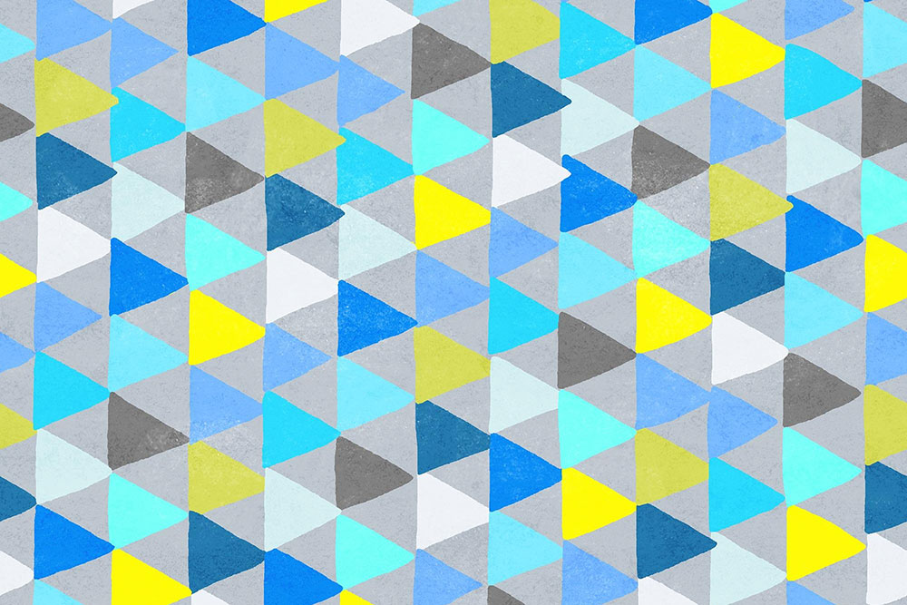 Dekostoff Baumwolle deluxe - Yippieh - Geo Aqua - 280 cm