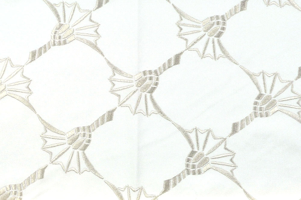 JOOP! - Kornblumen-Stickerei - Weiß/Champagner