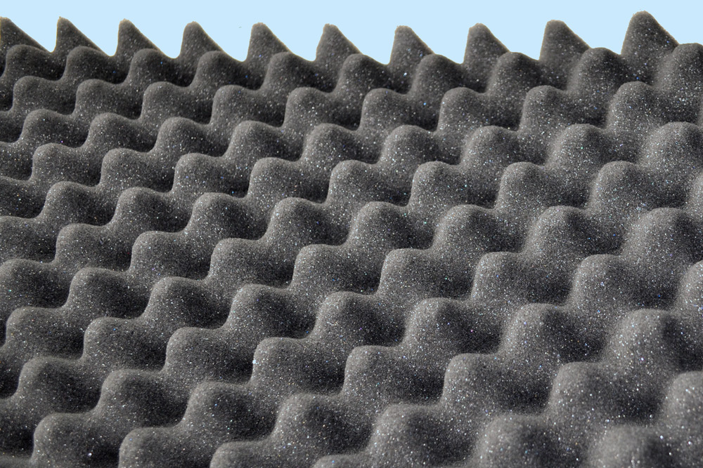 Akustikschaum flammhemmend - 206 x 100 cm - 7 cm stark - Anthrazit