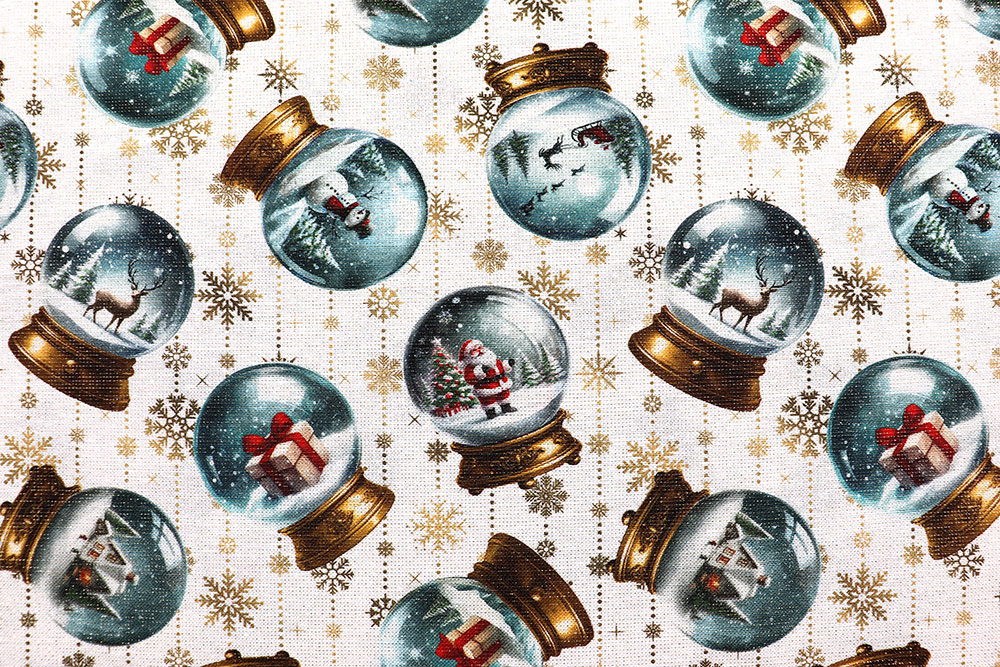 Weihnachtsstoff Glitzer - Snow Balls - 280 cm