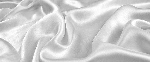 Glänzender Seiden-Satin-Stoff in Weiß